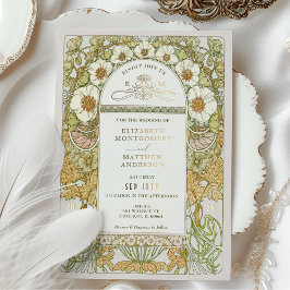 Fettdepåer i art nouveau Vintage bröllop