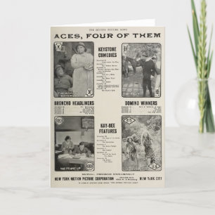 Fettiga Arbuckle 1913 tysta filmutställareannonser Kort