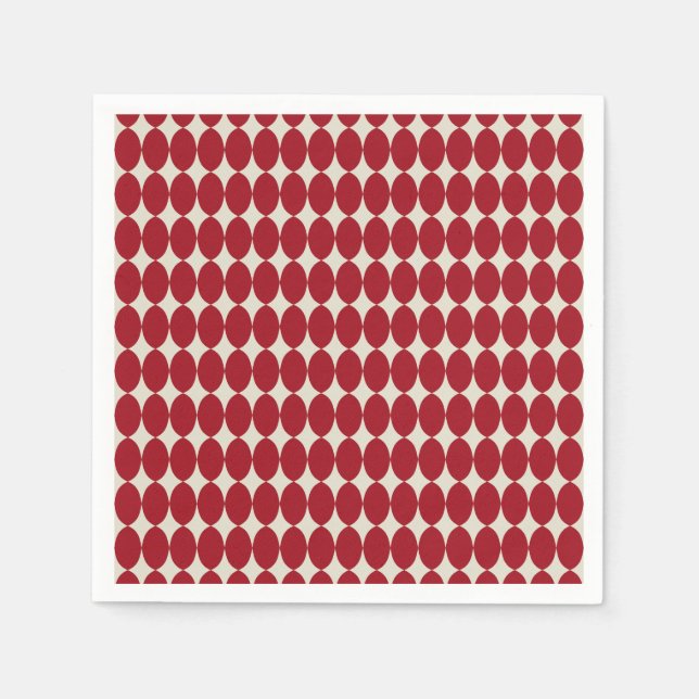 Fettiv Modern Jul Red Baubles Festive Chic Pappersservett (Framsidan)