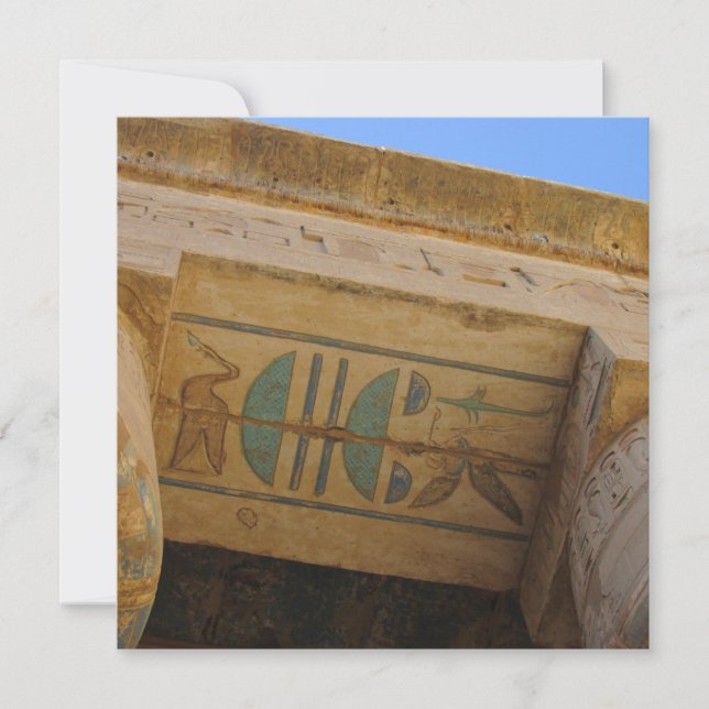 Fettkort för antika egyptiska hieroglyfer kort (Framsida)