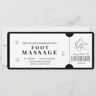 Fettminimalistisk fotmassagekupong inbjudningar
