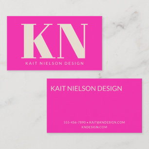 Fettskriven Modernt Monogram Professionell Hot Pin Visitkort