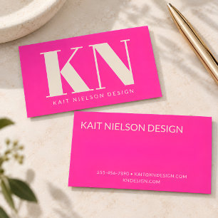 Fettskriven Modernt Monogram Professionell Hot Pin Visitkort