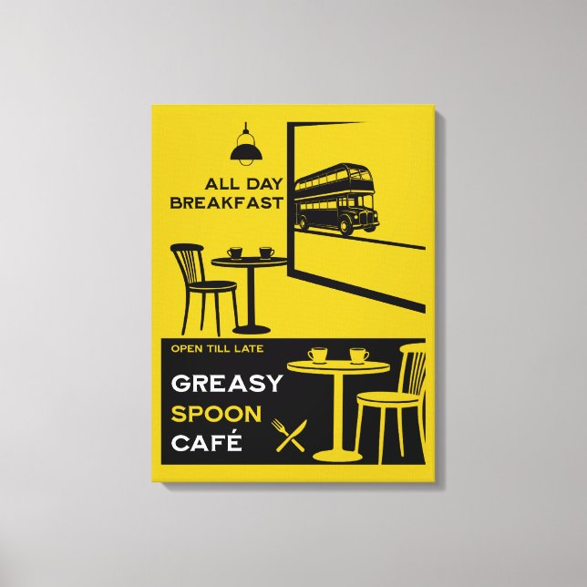 Fettspruta engelsk frukost canvastryck (Framsida)