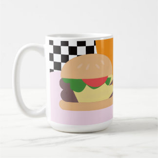 Fettypinn Kontrollruta Rosa Orange Svart Kaffemugg