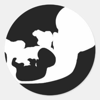 Fetu Productions logotyp-klistermärken (20) Runt Klistermärke