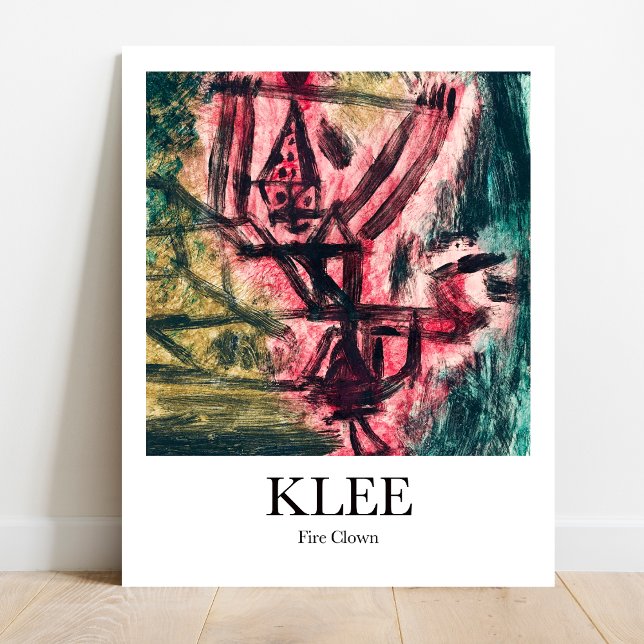 Feuer Clown I (Fire Clown) av Paul Klee Poster (Klee's playful Fire Clown. Own this iconic art for your home!  High-quality prints available.)