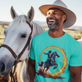 Feuerkreis Cowboy Reiter T Shirt