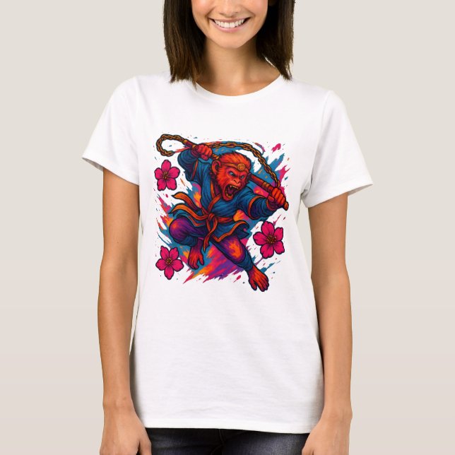 Feuerstab Affe T Shirt (Framsida)