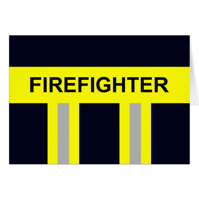 Feuerwehr Symbol Uniform Blau Hälsningskort (Framsidan Horizontal)