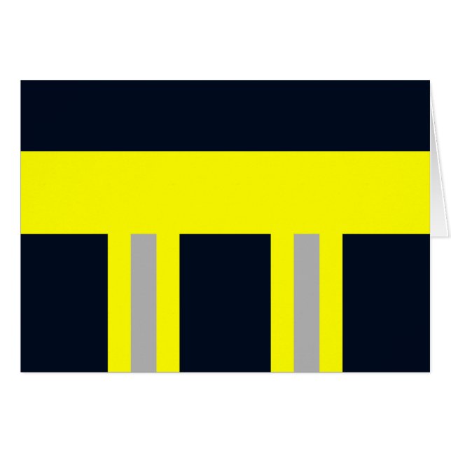 Feuerwehr Symbol Uniform Blau Hälsningskort (Framsidan Horizontal)