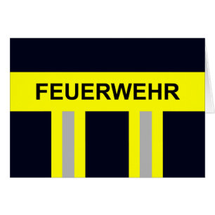 Feuerwehr Symbol Uniform Blau Hälsningskort