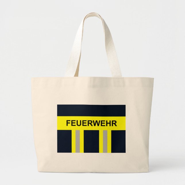 Feuerwehr Symbol Uniform Blau Jumbo Tygkasse (Framsidan)