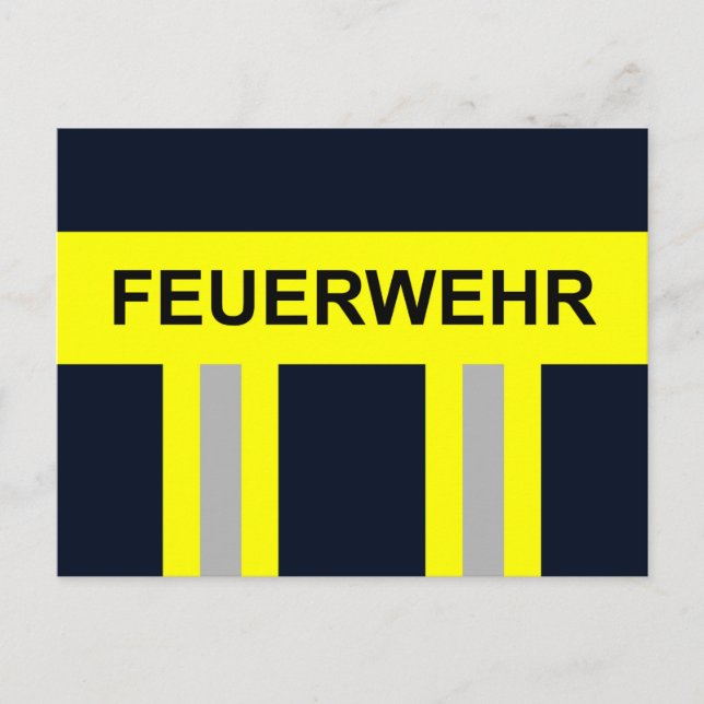 Feuerwehr Symbol Uniform Blau Vykort (Framsida)