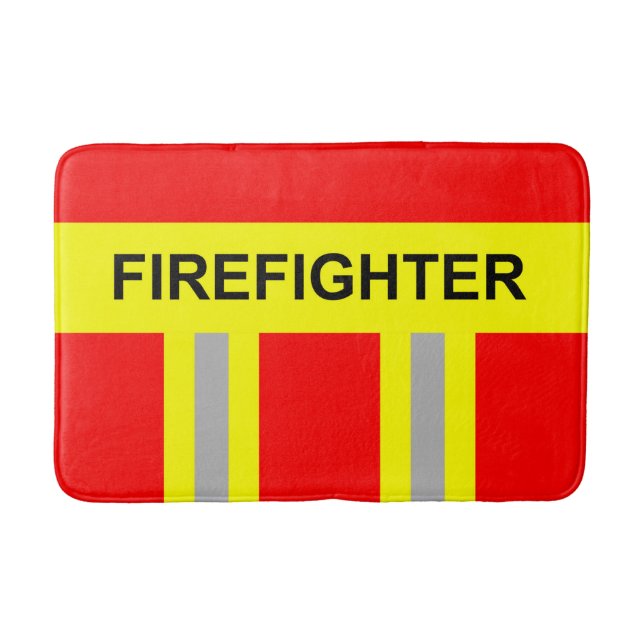 Feuerwehr Symbol Uniform Rot Badematte Badrumsmatta (Framsidan)