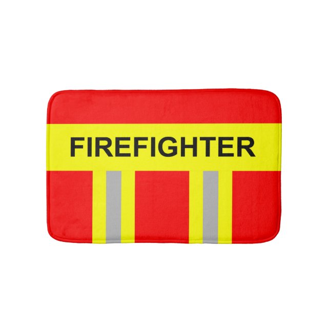Feuerwehr Symbol Uniform Rot Badematte Badrumsmatta (Framsidan)
