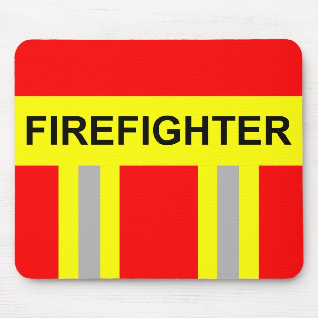 Feuerwehr Symbol Uniform Rot Mousepad Musmatta (Framsidan)