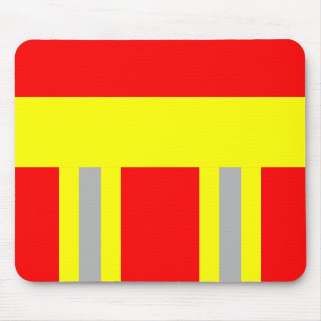 Feuerwehr Symbol Uniform Rot Mousepad Musmatta (Framsidan)