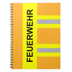 Feuerwehr Symbol Uniform Sandfarben Anteckningsbok