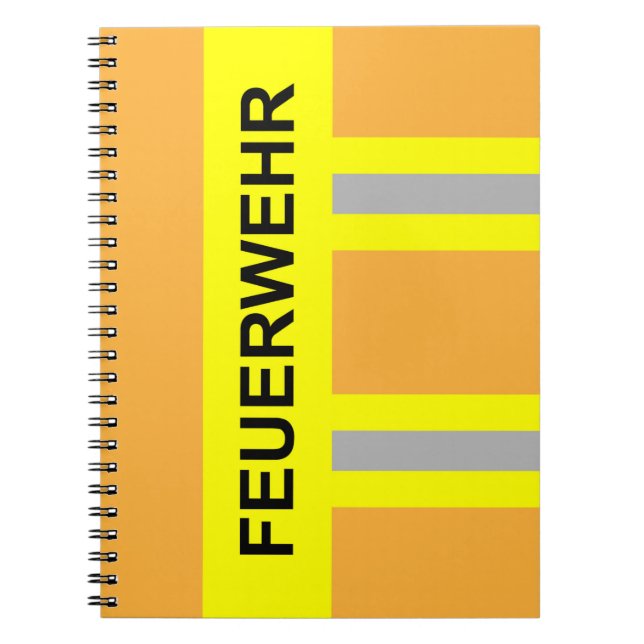 Feuerwehr Symbol Uniform Sandfarben Anteckningsbok (Framsidan)