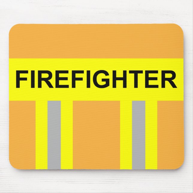 Feuerwehr Symbol Uniform Sandfarben Mousepad Musmatta (Framsidan)