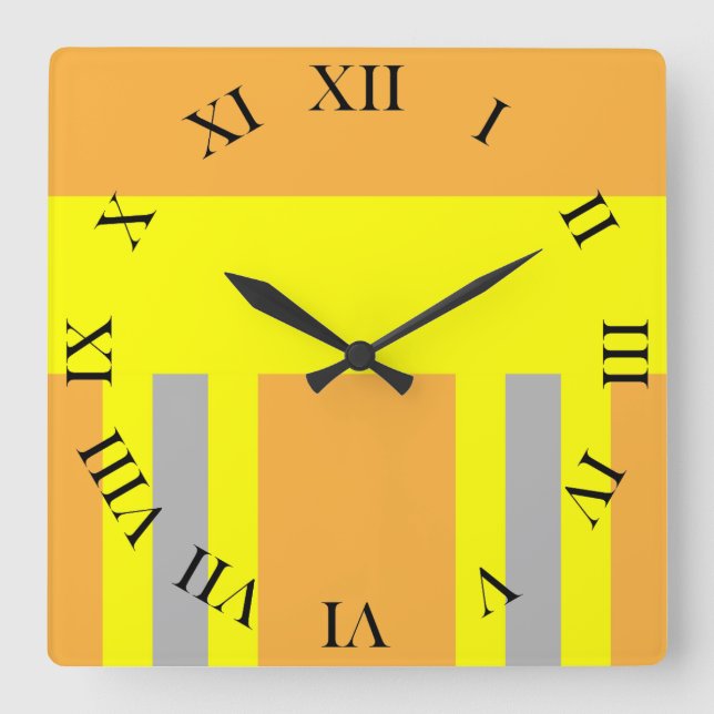 Feuerwehr Symbol Uniform Sandfarben Quadratische W Fyrkantig Klocka (Framsida)