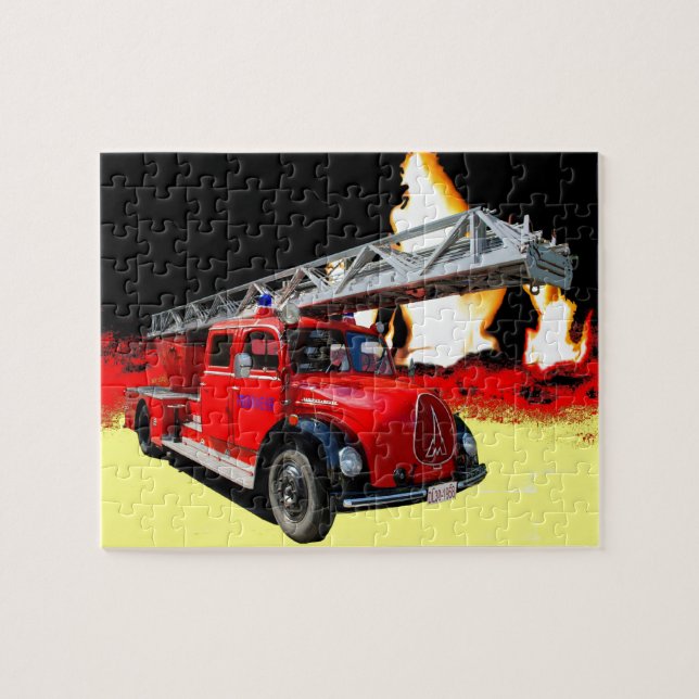 Feuerwehrauto Pussel (Horisontell)