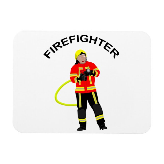 Feuerwehrmann i Einsatzkleidung Magnet (Horisontell)