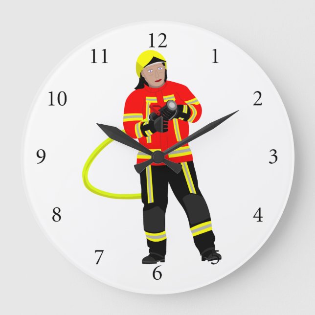 Feuerwehrmann in Einsatzkleidung  Stor Klocka (Framsida)