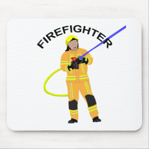 Feuerwehrmann in sandfarb Einsatzkleidung Mousepad Musmatta