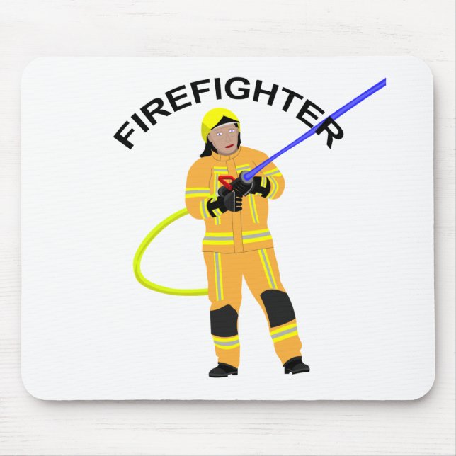 Feuerwehrmann in sandfarb Einsatzkleidung Mousepad Musmatta (Framsidan)