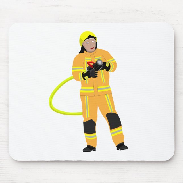 Feuerwehrmann in sandfarb Einsatzkleidung Mousepad Musmatta (Framsidan)