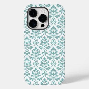 Feuille Damask Teal Mönster