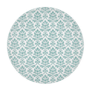 Feuille Damask Teal Mönster