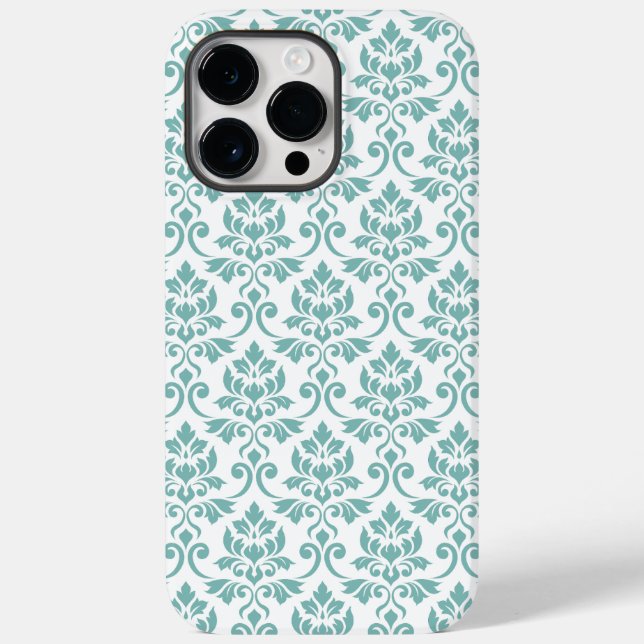 Feuille Damask Teal Mönster (Baksida)