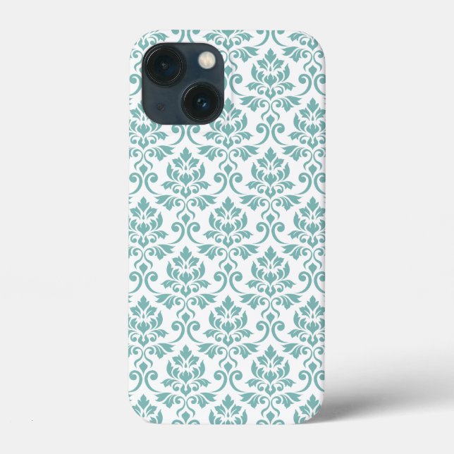 Feuille Damask Teal Mönster (Baksida)