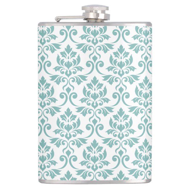 Feuille Damask Teal Pattern Fickplunta (Framsidan)