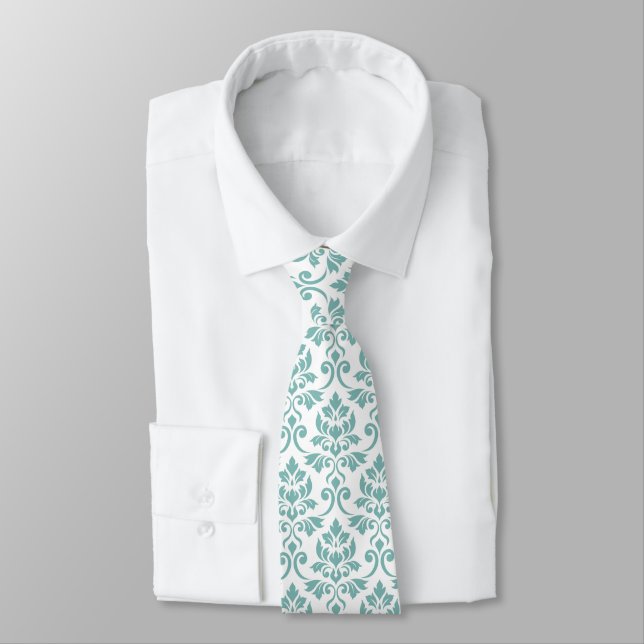 Feuille Damask Teal Pattern Slips (Bunden)