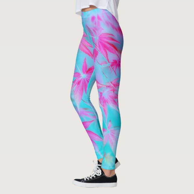 feuille rose  leggings (Vänster)