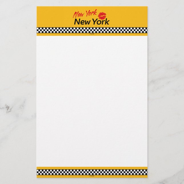 Feuilles en-tête Taxi NY & Red Kiss Brevpapper (Framsida)
