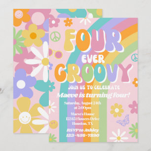 Fever Groovy Födelsedagsinbjudan Inbjudningar