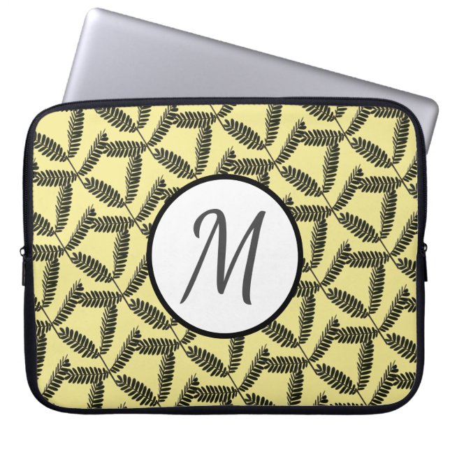 Fever Träd Löv Monogram Computer Laptop sleeve (Framsidan)