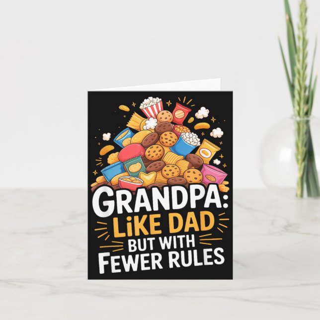 Fewer Rules Funny Grandpa  Kort (Framsida)