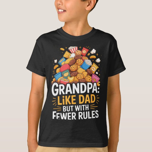 Fewer Rules Funny Grandpa  T Shirt (Framsida)