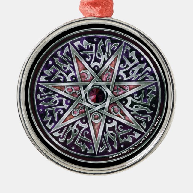 Fey Premium Round Ornament-stjärna Julgransprydnad Metall (Framsidan)