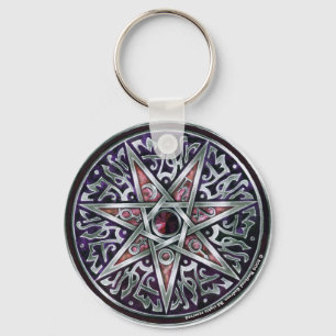 Fey Round Keychain-stjärnan Nyckelring