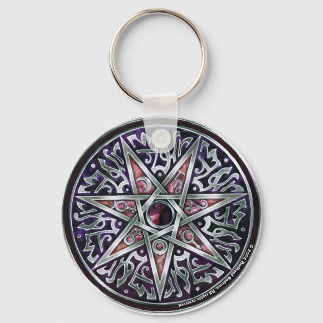 Fey Round Keychain-stjärnan Nyckelring (Framsida)
