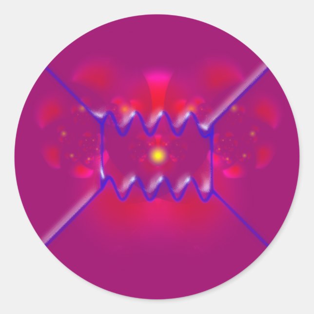 feynman diagram diagramm runt klistermärke (Framsida)