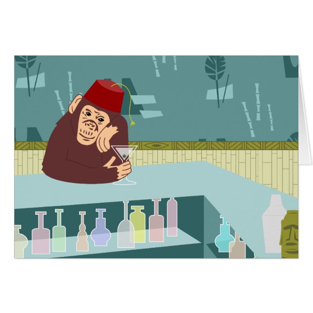 Fez apaMartini pub Hälsningskort (Framsidan Horizontal)