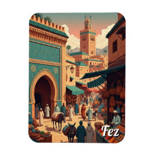 Fez Marocko Resa Magnet
